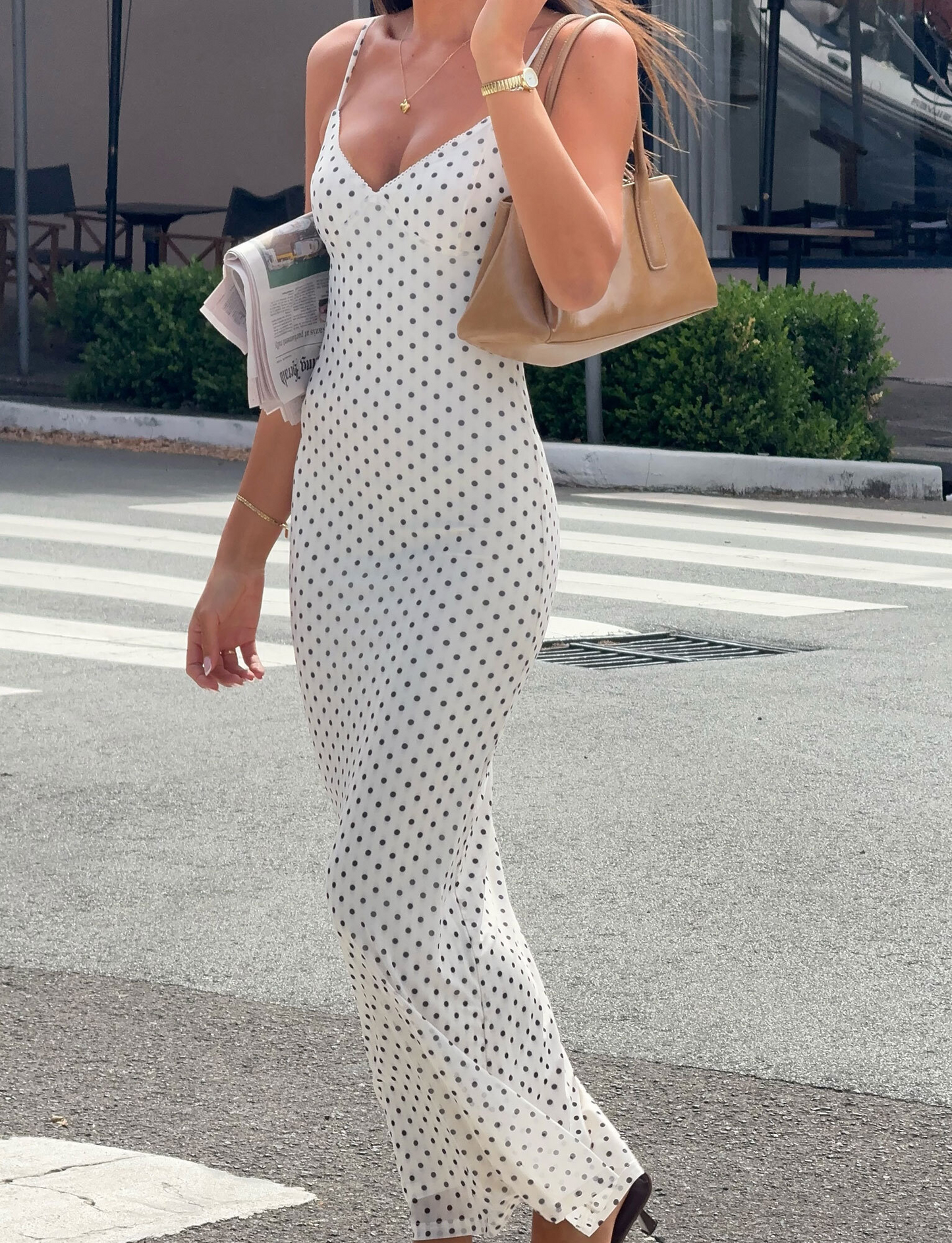 Julianna Polka Dot Maxi Dress